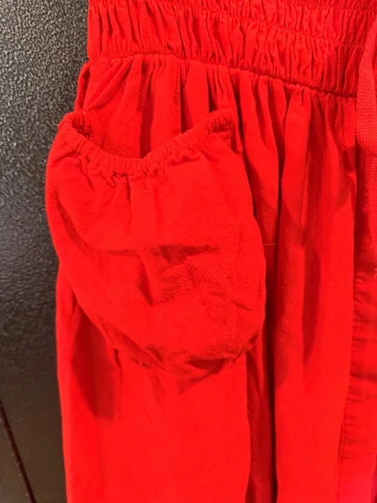 Free People All The Things Set Scarlet Glow Red Crop Top Skirt Set NWT Size S - Picture 7 of 9